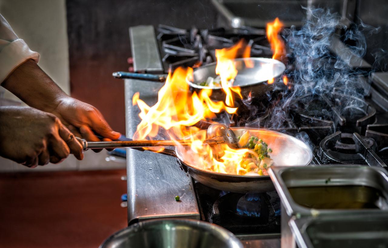 Class F Fire in kitchen