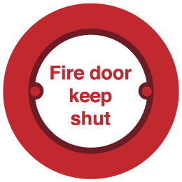 Fire door signage graphic